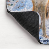 スノー狩りの女子コヨーテマウスパッド マウスパッド (コーナー)