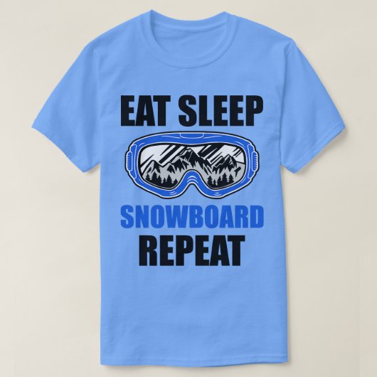 スノー食べボードリピートスノーボード恋人 Tシャツ (デザイン正面)