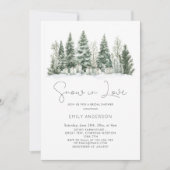 スノー・イン・ラブ ウィンター ブライダルシャワー 招待状 (正面)