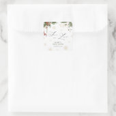 スノー イン ラブ ウィンター ブライダル シャワー スクエアシール (バッグ)