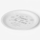 スノー・イン・ラブ ウィンター ブライダル シャワー ペーパープレート (アングル)