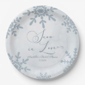 スノー・イン・ラブ ウィンター・ワンダーランド ブライダルシャワー ペーパープレート (正面)