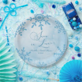 スノー・イン・ラブ ウィンター・ワンダーランド ブライダルシャワー ペーパープレート (パーティー)
