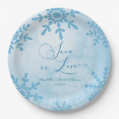 スノー・イン・ラブ ウィンター・ワンダーランド ブライダルシャワー ペーパープレート (正面)