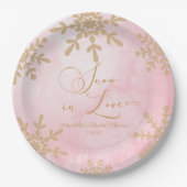 スノー・イン・ラブ ウィンター・ワンダーランド ブライダルシャワー ペーパープレート (正面)