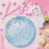 スノー・イン・ラブ ウィンター ワンダーランド ブライダル シャワー ペーパープレート (パーティー)