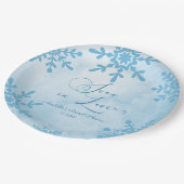 スノー・イン・ラブ ウィンター ワンダーランド ブライダル シャワー ペーパープレート (アングル)