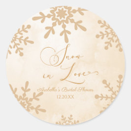 スノー・イン・ラブ ウィンター・ワンダーランド ブライダル・シャワー ラウンドシール