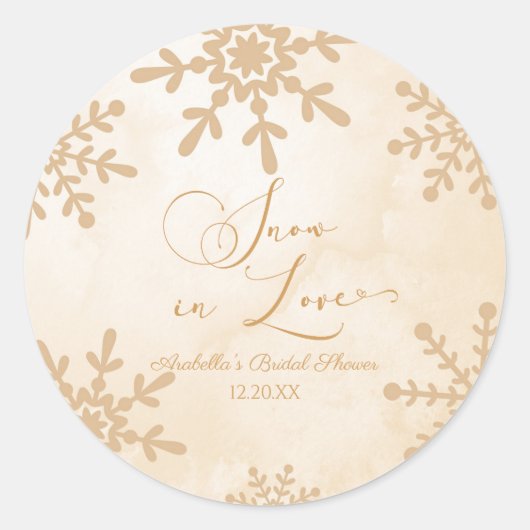 スノー・イン・ラブ ウィンター・ワンダーランド ブライダル・シャワー ラウンドシール (正面)