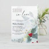 スノー・イン・ラブ クリスマス ブライダルシャワー パーティー 招待状 (スタンド正面)