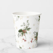 スノー・イン・ラブ クリスマス ブライダルシャワー 紙コップ (裏面)