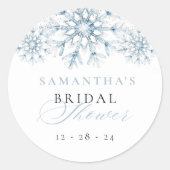 スノー・イン・ラブ ブライダルシャワー ラウンドシール (正面)