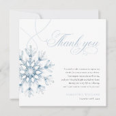 スノー イン ラブ ブライダル シャワー サンキューカード (正面)