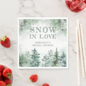 スノー イン ラブ ブライダル シャワー スタンダードランチョンナプキン (インサイチュ)