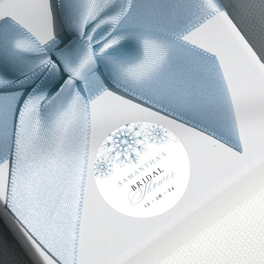 スノー イン ラブ ブライダル シャワー ラウンドシール