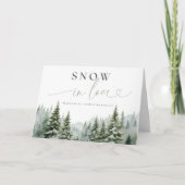 スノー イン ラブ ブライダル シャワー 折りたたみ ありがとうカード サンキューカード (正面)