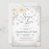 スノー イン ラブ ブライダル シャワー 招待状 (正面)