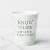 スノー イン ラブ ブライダル シャワー 紙コップ (裏面)