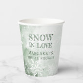 スノー イン ラブ ブライダル シャワー 紙コップ (正面)