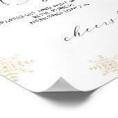 スノー イン ラブ ミモザ バー ウィンター ブライダル シャワー ポスター (角)