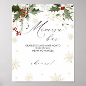 スノー イン ラブ ミモザ バー ウィンター ブライダル シャワー ポスター (正面)