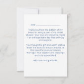 スノー・イン・ラブ 冬のブライダルシャワーテンプレート サンキューカード (裏面)