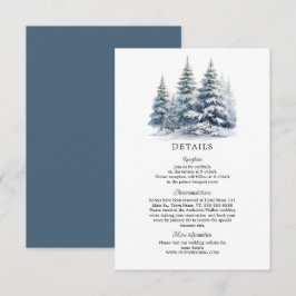 スノー・イン・ラブ 冬の松林のディテール エンクロージャーカード