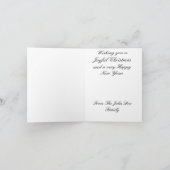 スノー・オン・ベンチクリスマスグリーティングカード シーズンカード (内部)