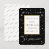 スノー·ハーリー·スノー·ハーリー·クリスマス·カスタムパーソナライズされた サンキューカード (正面/裏面)