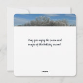 スノー フェンス - フラット ホリデー カード (裏面)