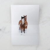 スノー・マーシュII 馬のグリーティングカード シーズンカード (内部)