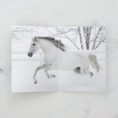 スノー・メア - 馬のグリーティングカード シーズンカード (内部)