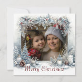 スノー メリークリスマス 水彩写真 シーズンカード (正面)