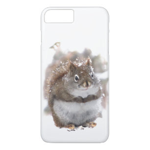スノーiPhone 8/7プラスケースの赤リス iPhone 8 Plus/7 Plusケース
