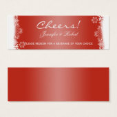 スノ赤と白フレク結婚のドリンクチケット (正面&裏面)