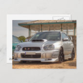 スバルインプレッサSTi -体キット(シルバー) ポストカード (正面/裏面)