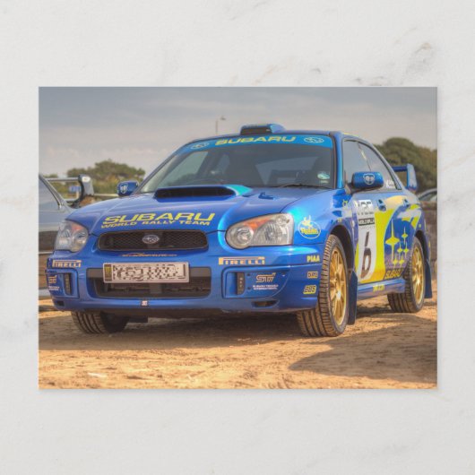 スバルインプレッサSTi SWRTスタンプ ポストカード (正面)