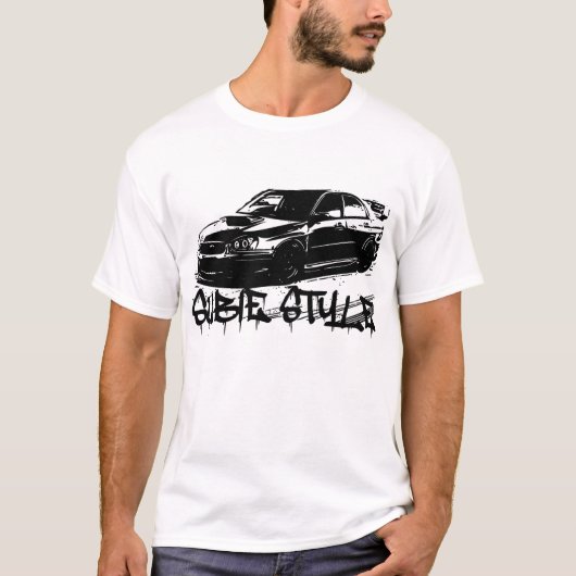 スバルインプレッサWRX Stiベクトル画像 Tシャツ (正面)