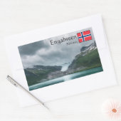 スバルティセン氷河ノルウェーのお土産 長方形シール (封筒)
