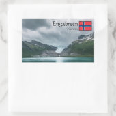 スバルティセン氷河ノルウェーのお土産 長方形シール (バッグ)