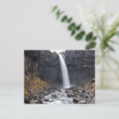 スバルティフォス滝のアイスランドはがき ポストカード (スタンド正面)