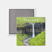 スバルティフォス滝inスカフタフェル – アイスランド マグネット (正面/裏面)