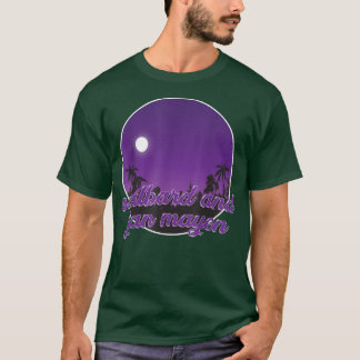 スバルバードとヤンマイエンパームと夜の夜 Tシャツ