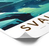 スバルバードノルウェーノーザンライツトラベルアートヴィンテージ ポスター (角)