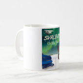 スバルバードノルウェーノーザンライトトラベルポスター コーヒーマグカップ (正面左)
