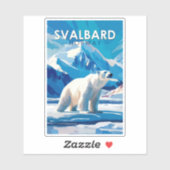 スバルバードノルウェーポーラベアトラベルアートヴィンテージ シール (シート)