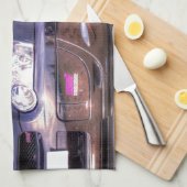 スバル・インプレッサ黒いWRX STi キッチンタオル (四つ折り)