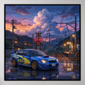 スバル インプレッサ WRX STI ツーリングカー ポスター (正面)