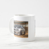 スバル・インプレッサSTi -体のキット(銀) コーヒーマグカップ (正面左)