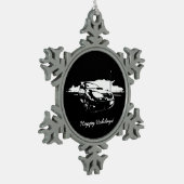 スバル・インプレッサWRX STIの漂流 スノーフレークピューターオーナメント (左)